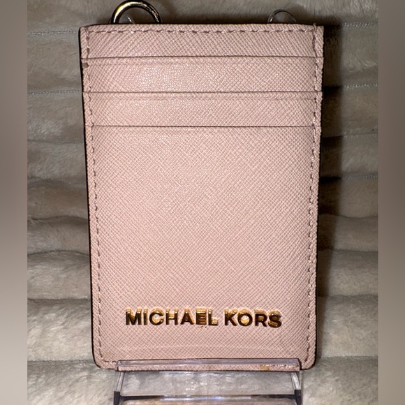 Michael Kors Handbags - Michael Kors Blush Card Holder with Gold Accents